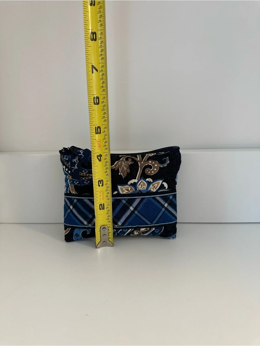 Vera Bradley Midnight Paisley Quilted Coin Purse Zip Wallet Card Holder Pouch